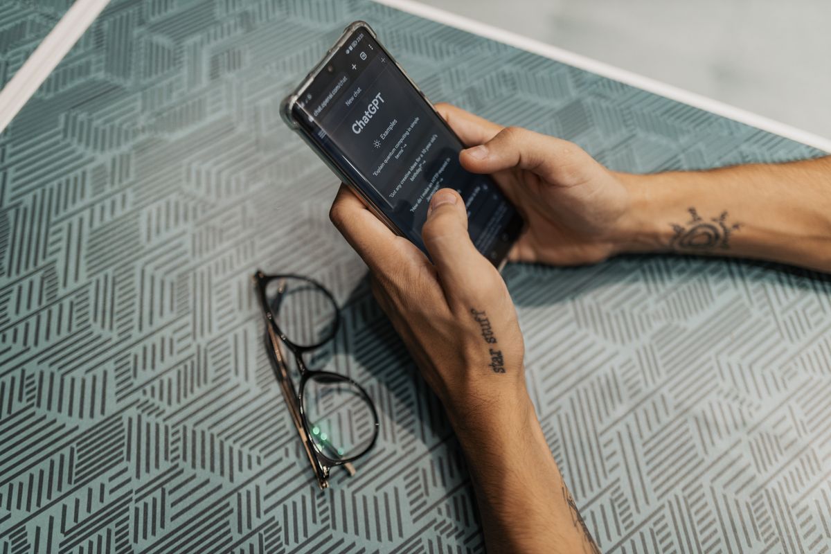 An AI chat assistant open on a smartphone